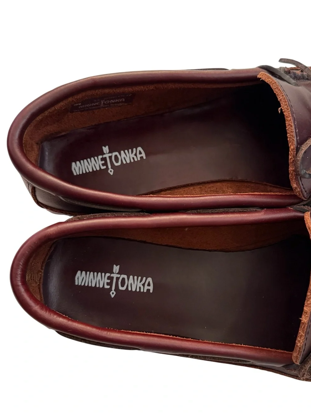 Minnetonka Men’s Brown Leather Driving Moccasins Loafers Size 12 Style 768